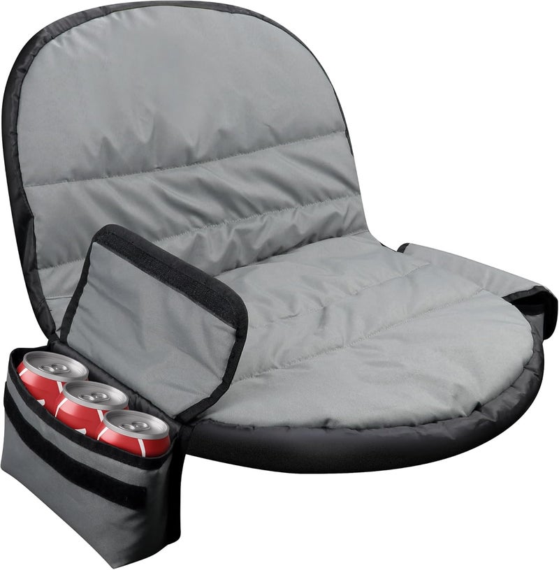 Kujunpao Riding Lawn Mower Seat Cover Lawn Tractor Cover with Two Storage Bags Fit for Most Lawn Mower Seat 600d Oxford Cloth Grey - Image 1